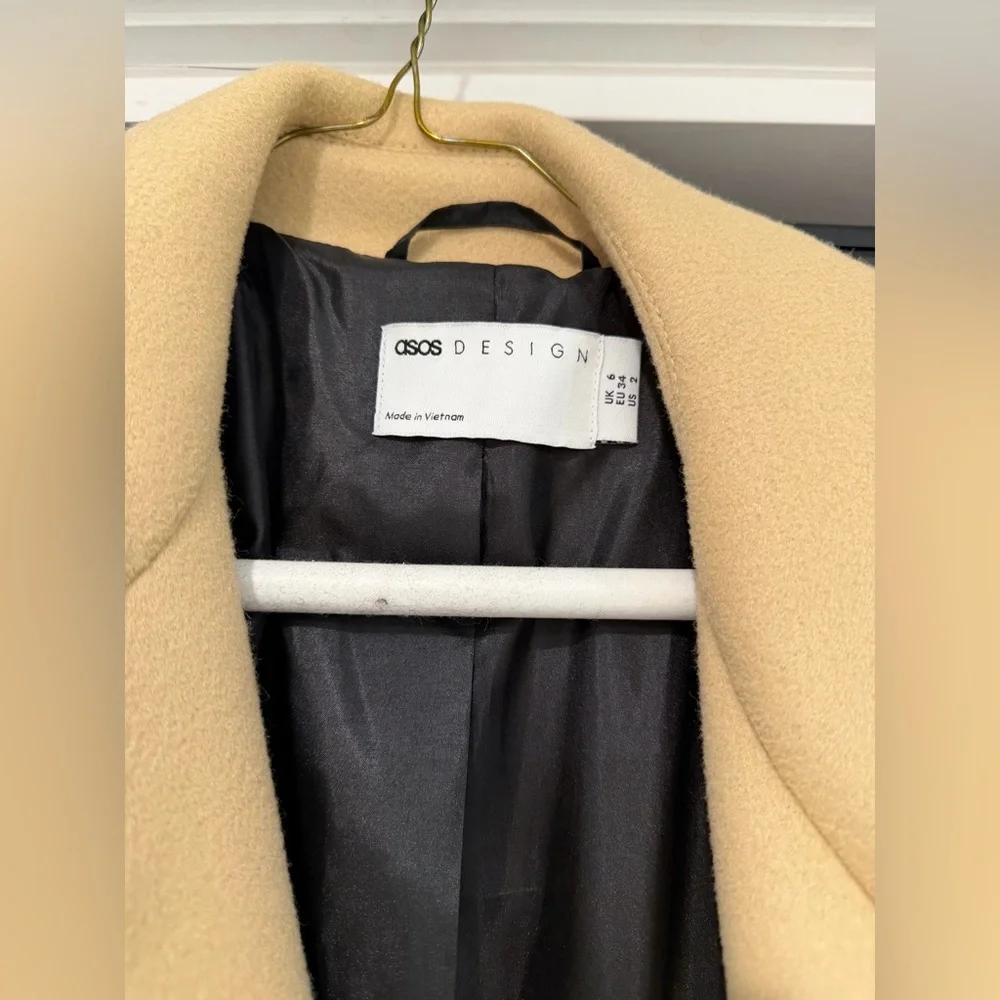 Topshop Black and Tan Women's Coat - Picture 2 of 10